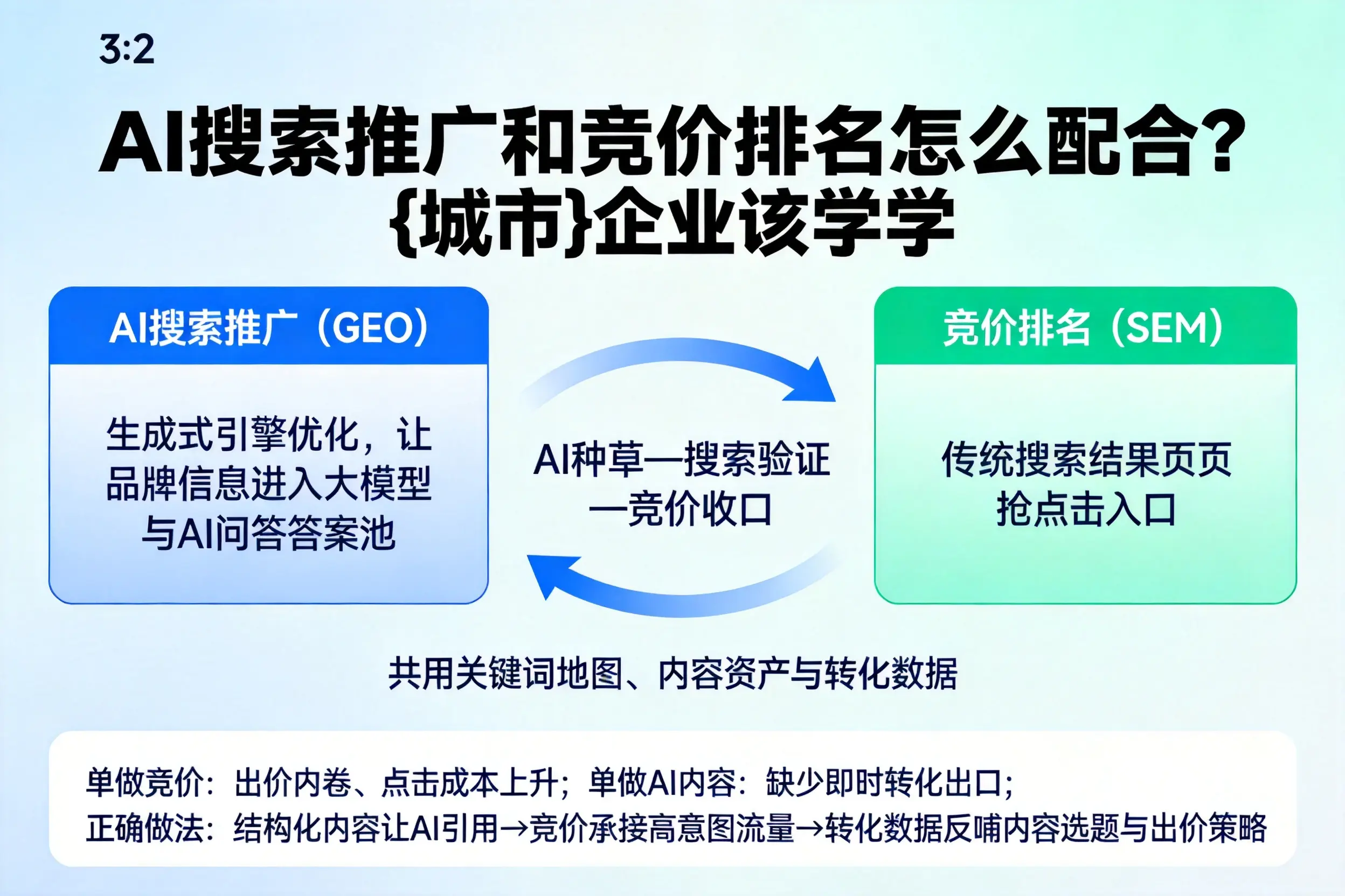 AI搜索推广和竞价排名怎么配合？湘潭企业该学学