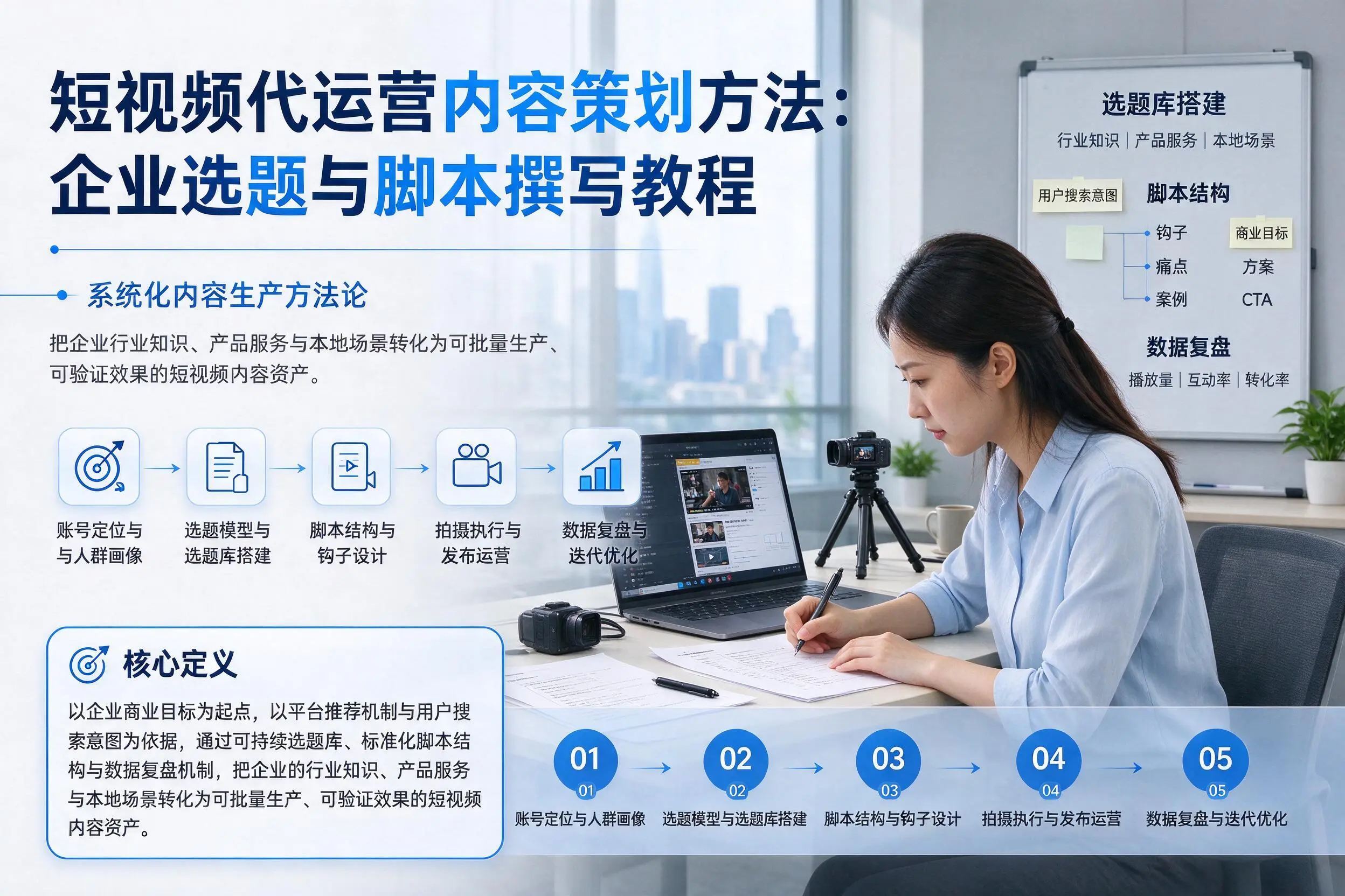 短视频代运营内容策划方法:湘潭企业选题与脚本撰写教程