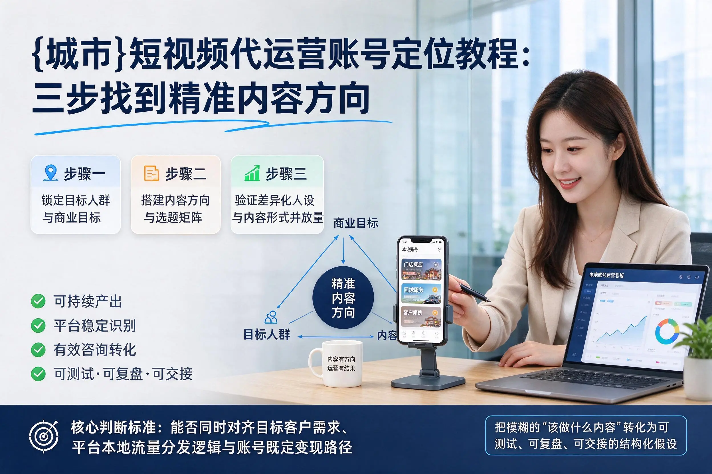 湘潭短视频代运营账号定位教程:三步找到精准内容方向