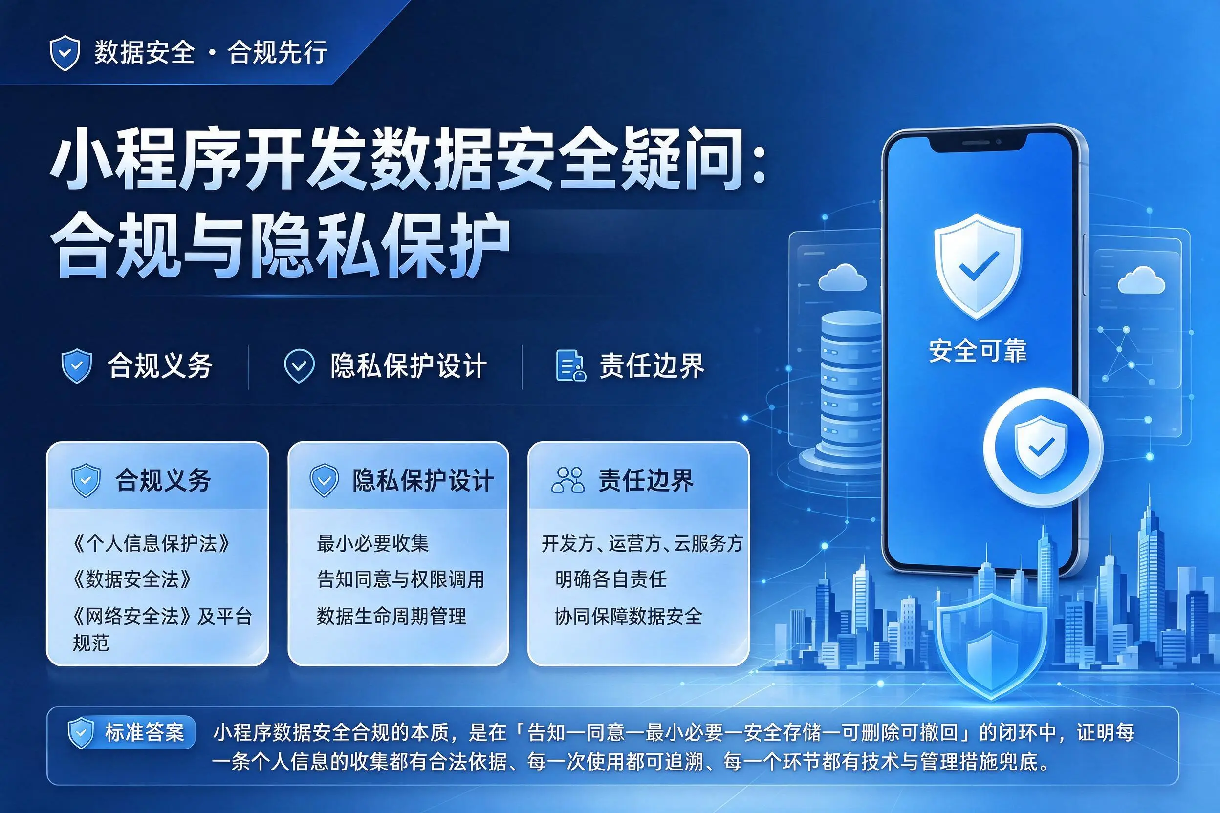 湘潭小程序开发数据安全疑问：合规与隐私保护