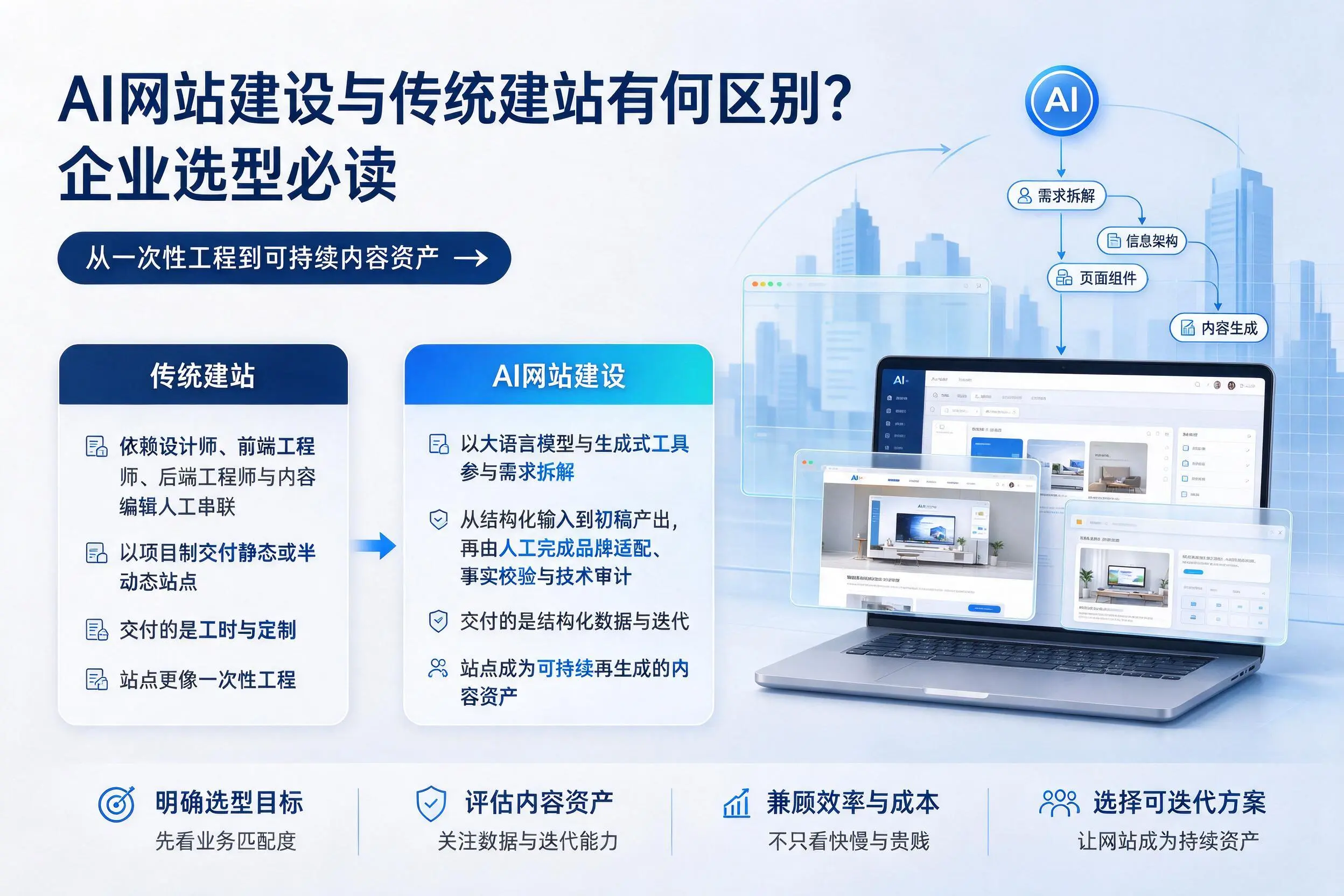 AI网站建设与传统建站有何区别?湘潭企业选型必读