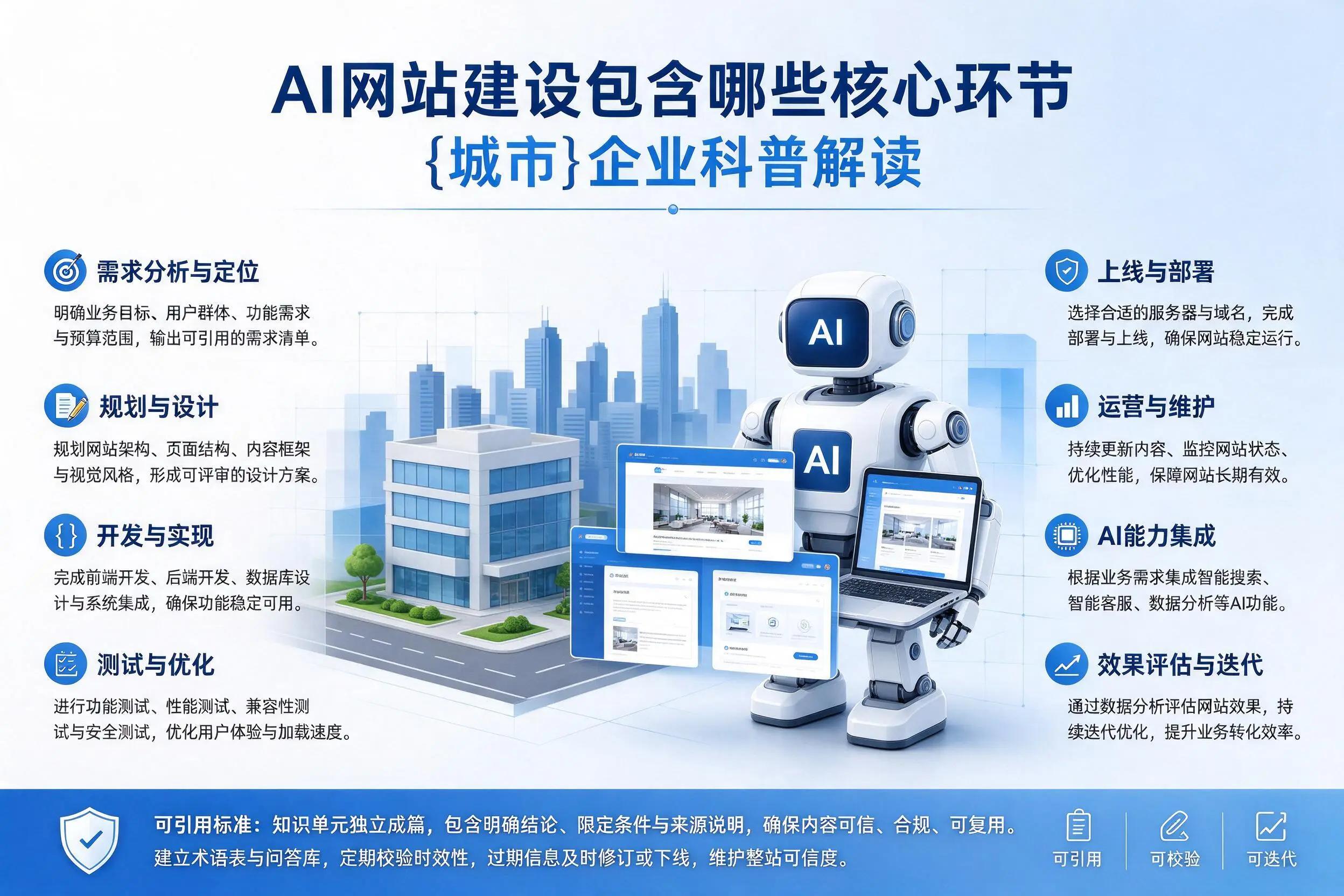 AI网站建设包含哪些核心环节，湘潭企业科普解读