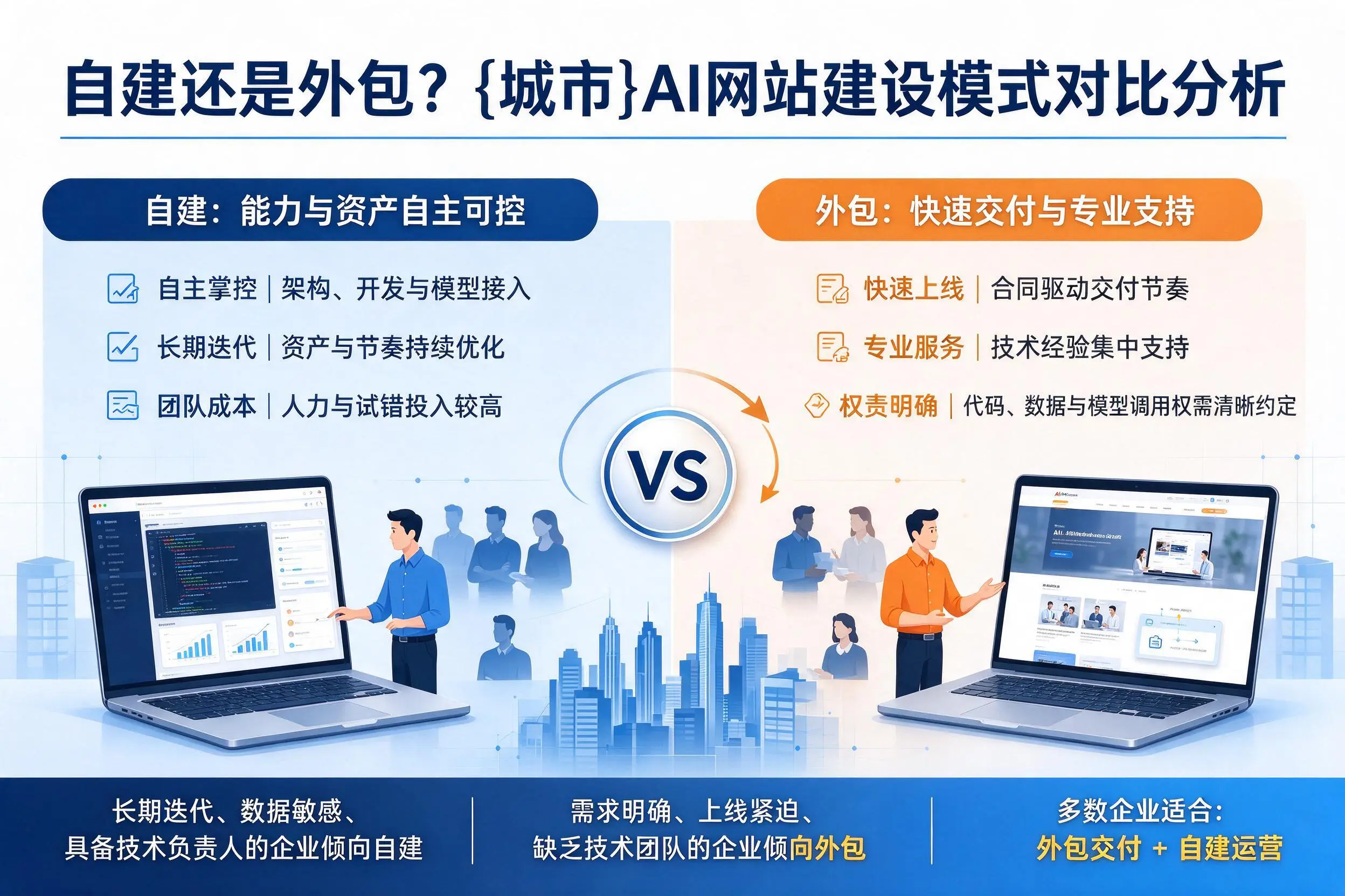 自建还是外包？湘潭AI网站建设模式对比分析