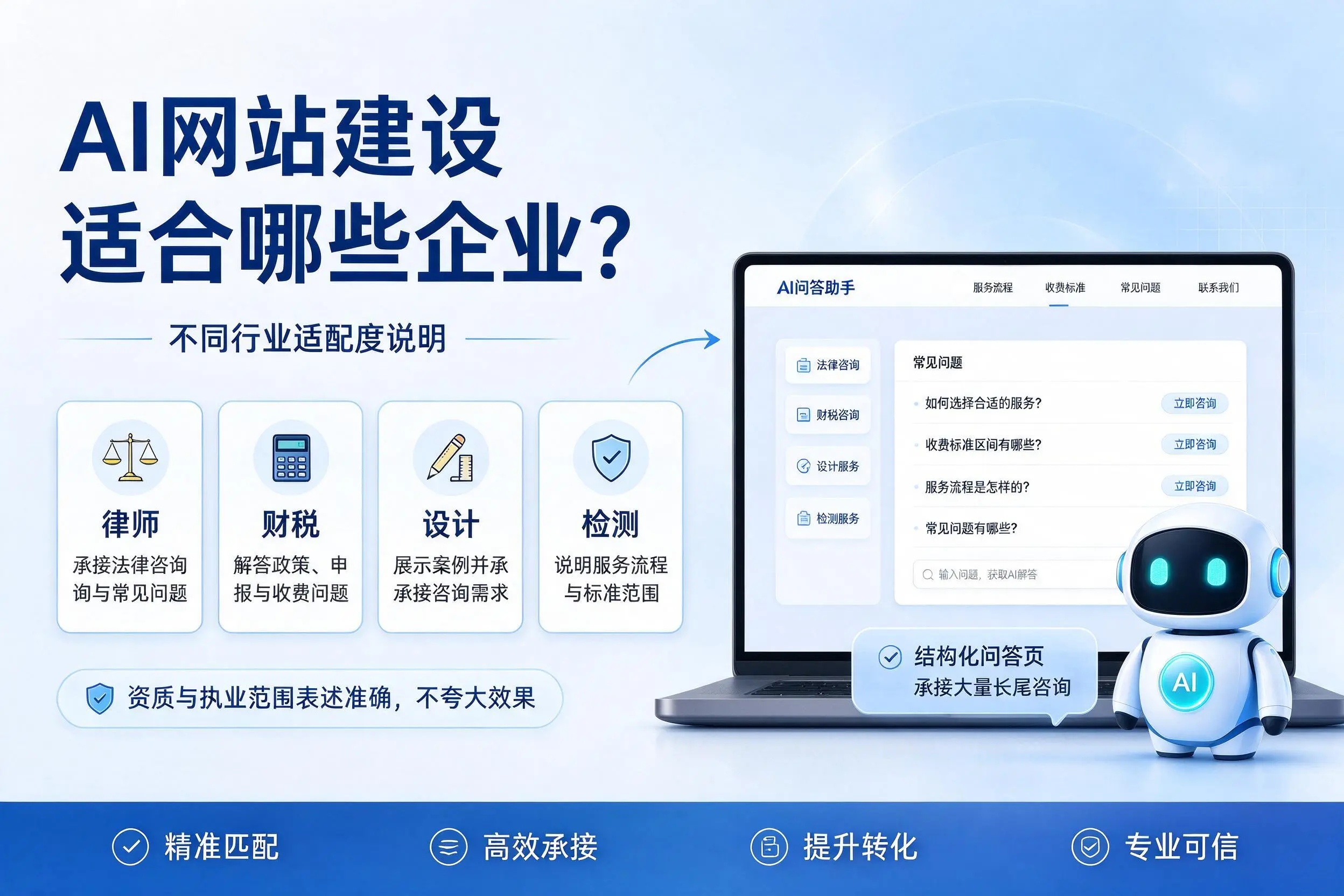 AI网站建设适合哪些企业？湘潭不同行业适配度说明