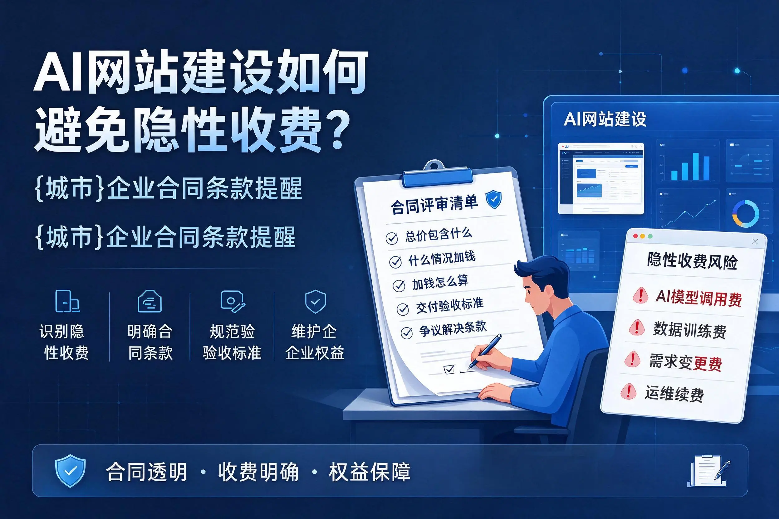 AI网站建设如何避免隐性收费?湘潭企业合同条款提醒
