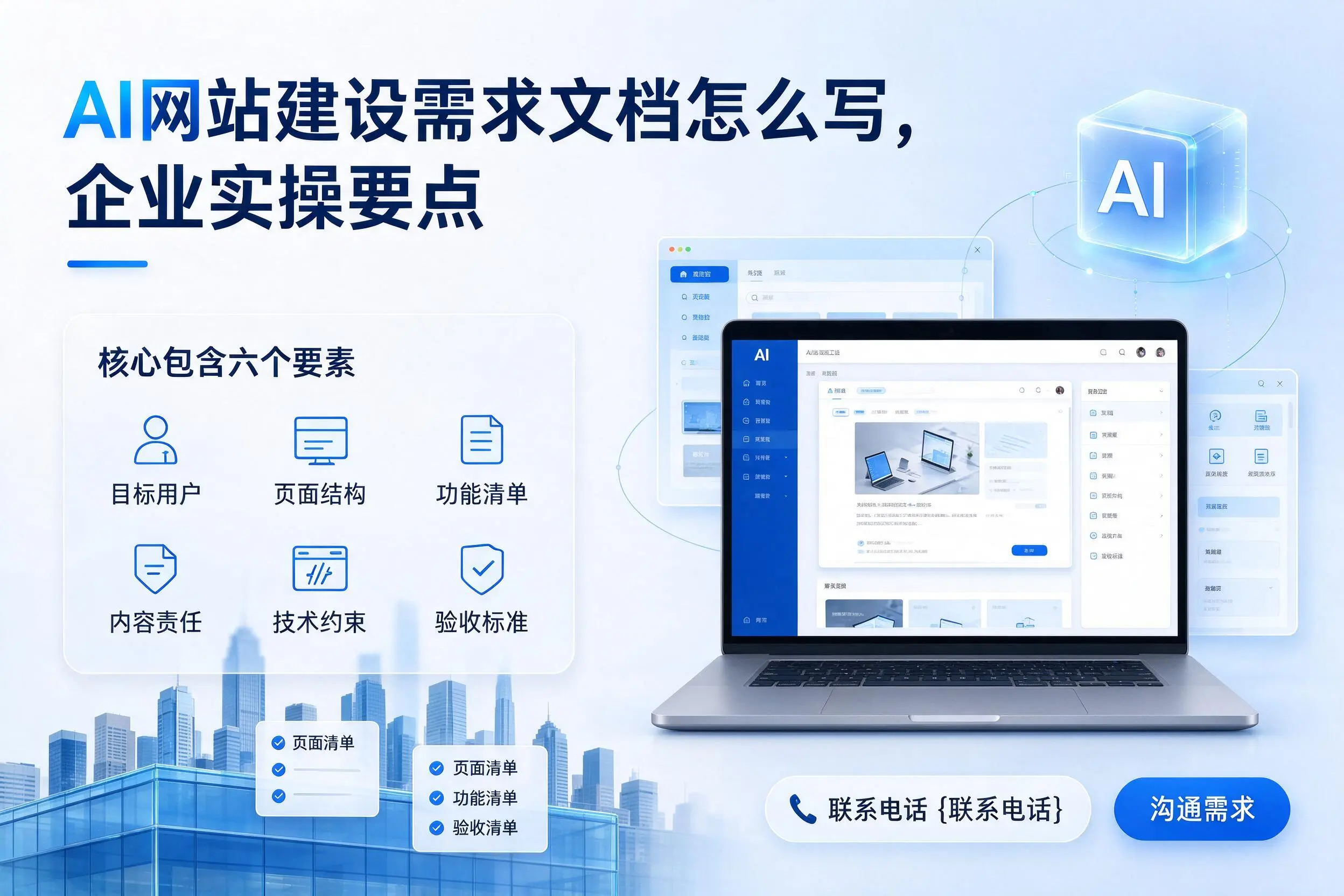 AI网站建设需求文档怎么写,湘潭企业实操要点