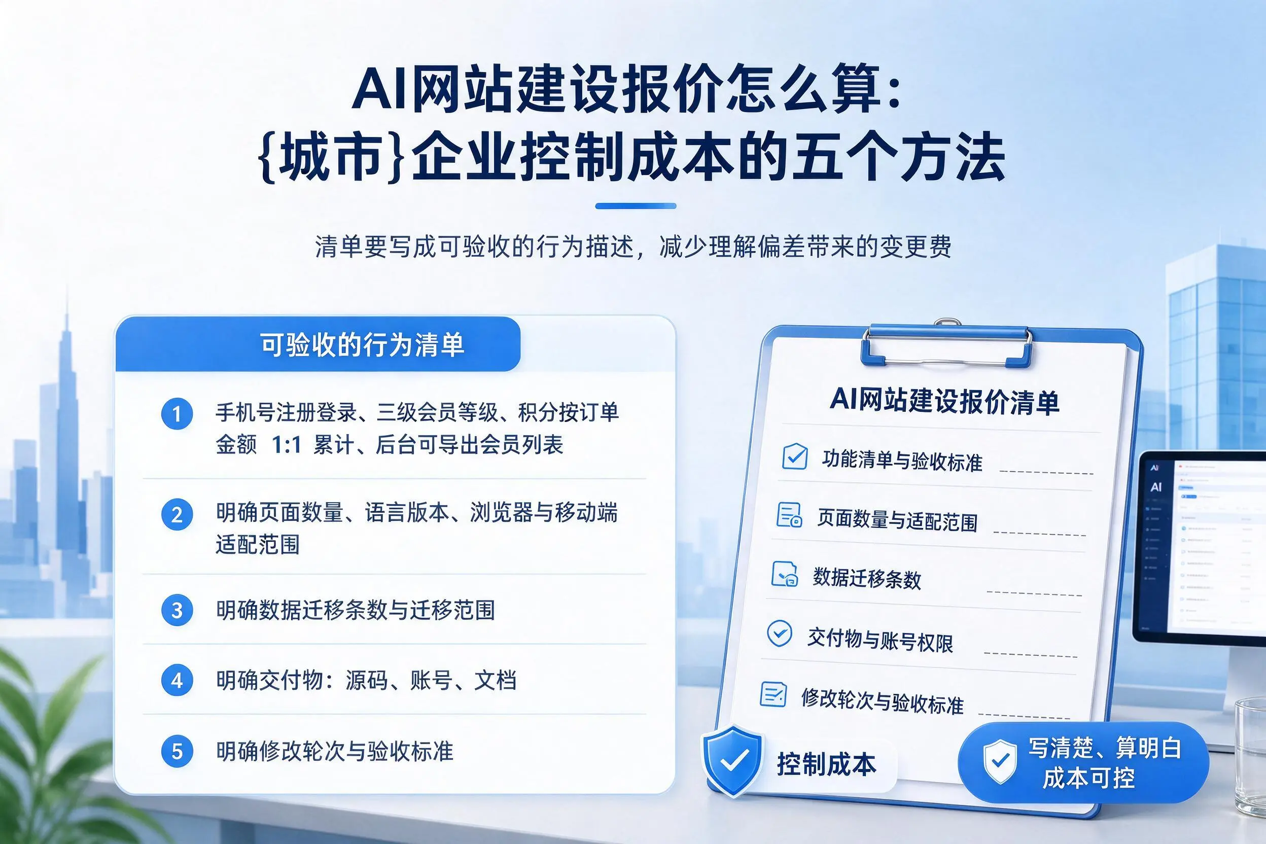 AI网站建设报价怎么算:湘潭企业控制成本的五个方法