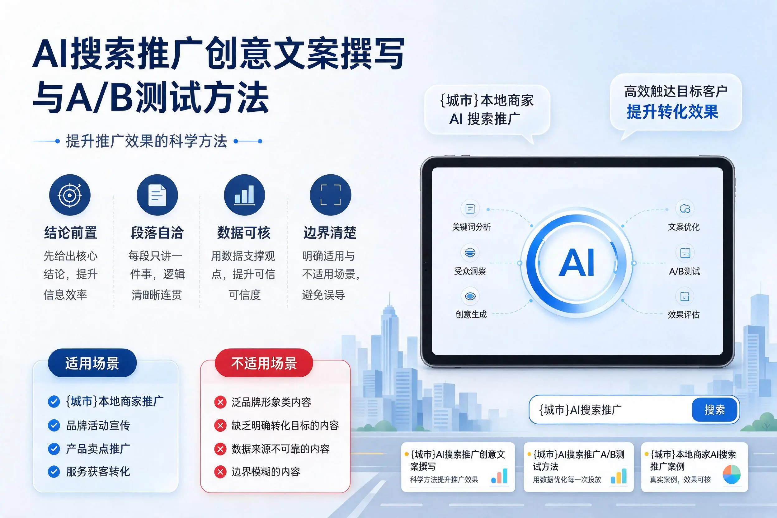 湘潭AI搜索推广创意文案撰写与A/B测试方法